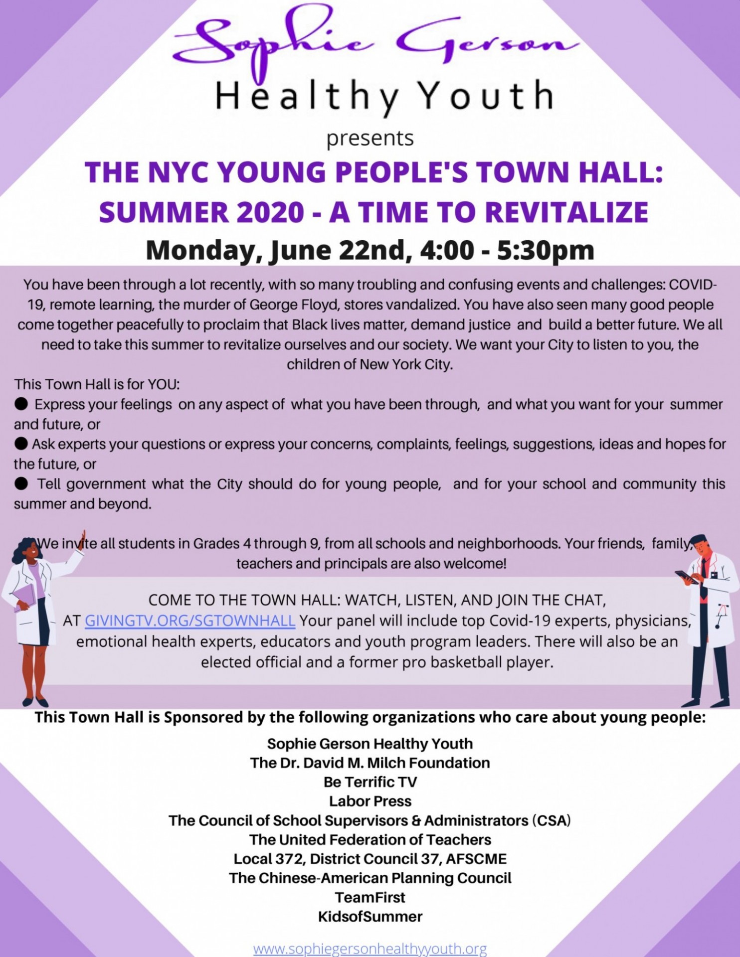 Sophie Gerson Young People's Town Hall